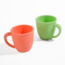 2 Pack 11 Ounce Silicone Training Cups for Baby and Kid, Toddler Learning Cup...