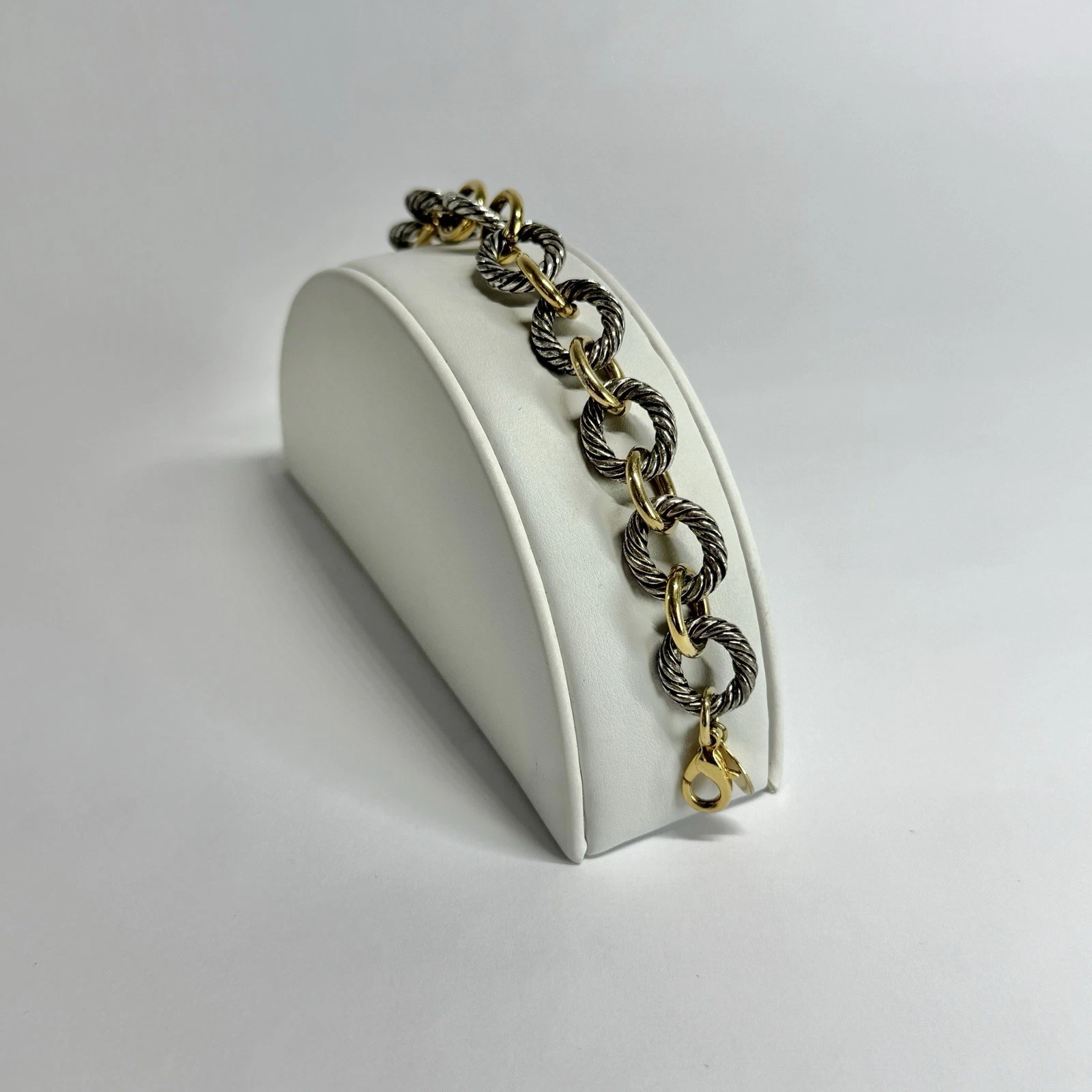 PREMIER DESIGNS Cable Link Chain Two Tone Vintage Bracelet Jewelry Br216