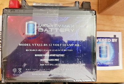Mighty Max Battery YTX12-BS -12 Volt 10 AH, 180 CCA, Rechargeable 