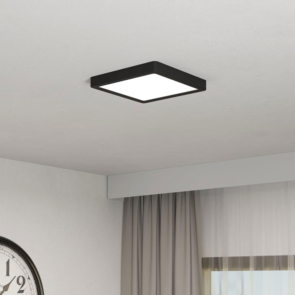 Eglo LED Smart Ceiling Light Black IP44 10.5W RGBTW 2700K-6500K ZigBee