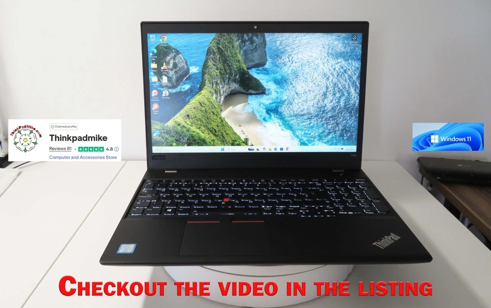 Lenovo ThinkPad T580 · i7-8650U · 16GB · 256GB, photo 1 of 5