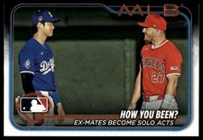 2024 Topps Update Series Shohei Ohtani / Mike Trout #US76 Veteran Combos