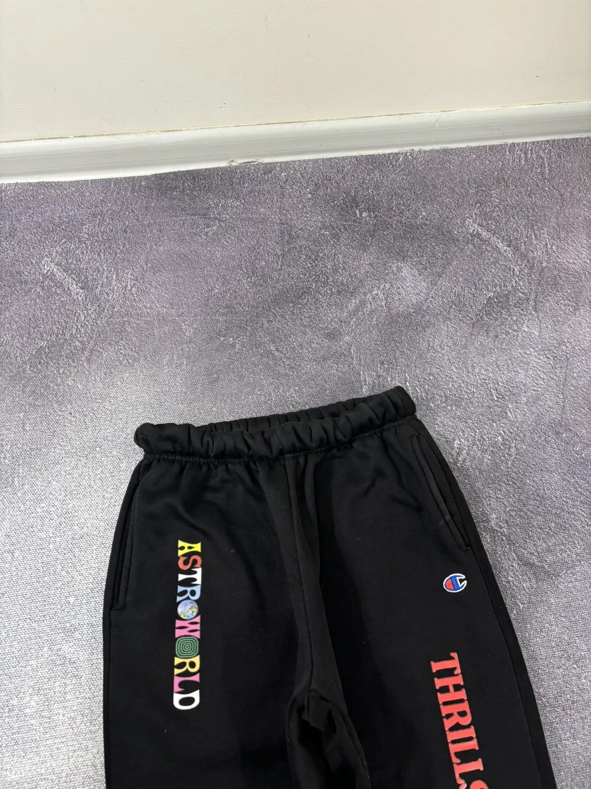 Champion X Travis Scott Astroworld Hype Black Sweatpants S image 4
