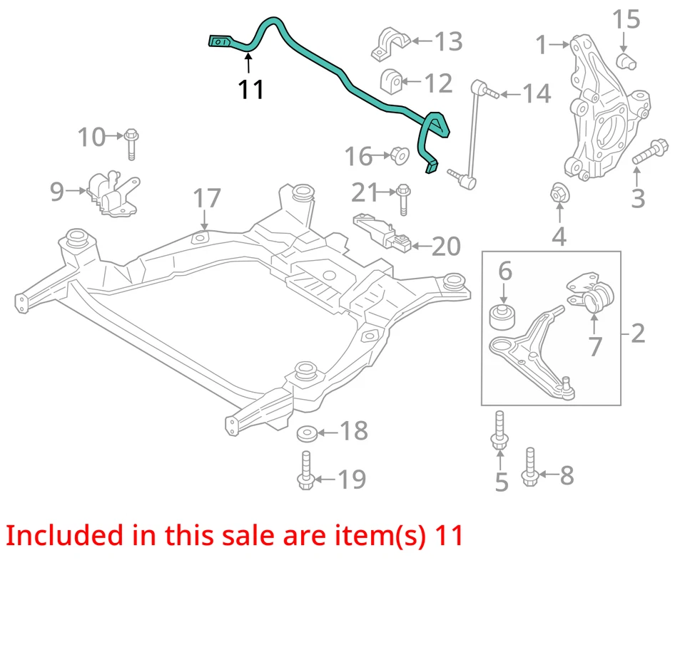 Lincoln MKZ 2018 tracción delantera barra estabilizadora OEM 50 k millas - LKQ381045280 Foto 4 de 4
