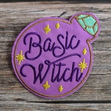 Basic Witch Gothic Metaphysical Purple Crystal Ball Iron on Patch