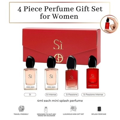 Giorgio Armani Si Collection 4 Piece Mini Perfume Gift Set for Women