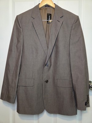 Express Design Studio 40R Brown Pinstripe Cotton Blazer NWT Academia Heritage