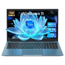 16GB RAM 1TB SSD Laptop, 15.6" FHD, Intel Core i3, WIFI6, Windows 11, Backlit KB