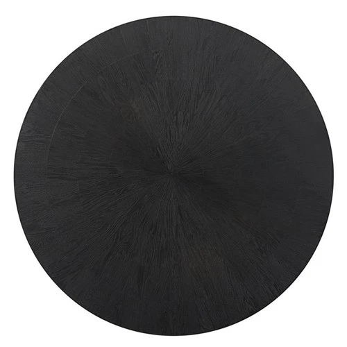 Uttermost Gidran Round Contemporary Wood Dining Table in Black - Picture 5 of 7