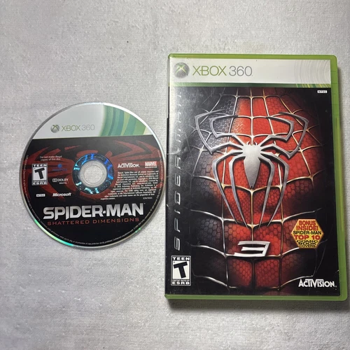 *** SPIDER MAN 3 & SPIDER MAN SHATTERED DIMENSION *** (Xbox 360) (NT) READ BELOW
