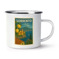 Sorrento Emaille Tasse Becher Mug Boot Vatertag Geburtstagsgeschenk