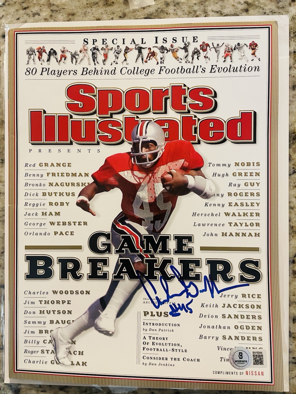Archie Griffin Autographed Signed Ohio State Buckeyes Ohio State Special Sports Illustrated W/Beckett COA 