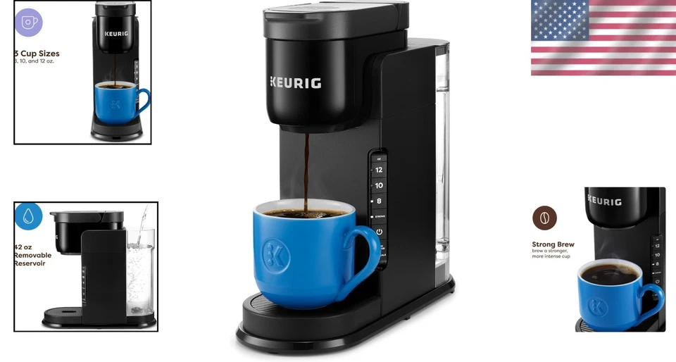 Single Serve K-Cup Pod Coffee Maker - 3 Brew Sizes - Image 2 of 4