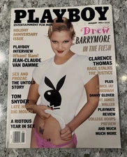 Playboy Magazine January 1995 Drew Barrymore Holiday Anniversary Issue