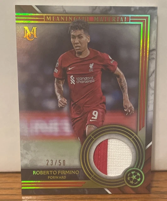Roberto Firmino 2022-23 Topps Museum UCL MM Match Worn Patch Gold 23/50