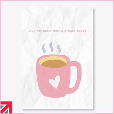 Muttertagskarte Wunschtext innen Tasse Liebe