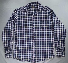 Rodd  Gunn Shirt Mens L Blue Multicolor Check Sports Fit Long Sleeve Button Up
