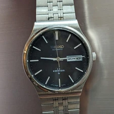 Seiko emblem Automatic Watch 5606 8080 Dress Timepiece Vintage Japan