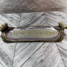 Handmade Stone Trinket Dish With Purple Stone