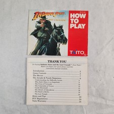 Indiana Jones and the Last Crusade NES Nintendo Manuals Rare TAITO