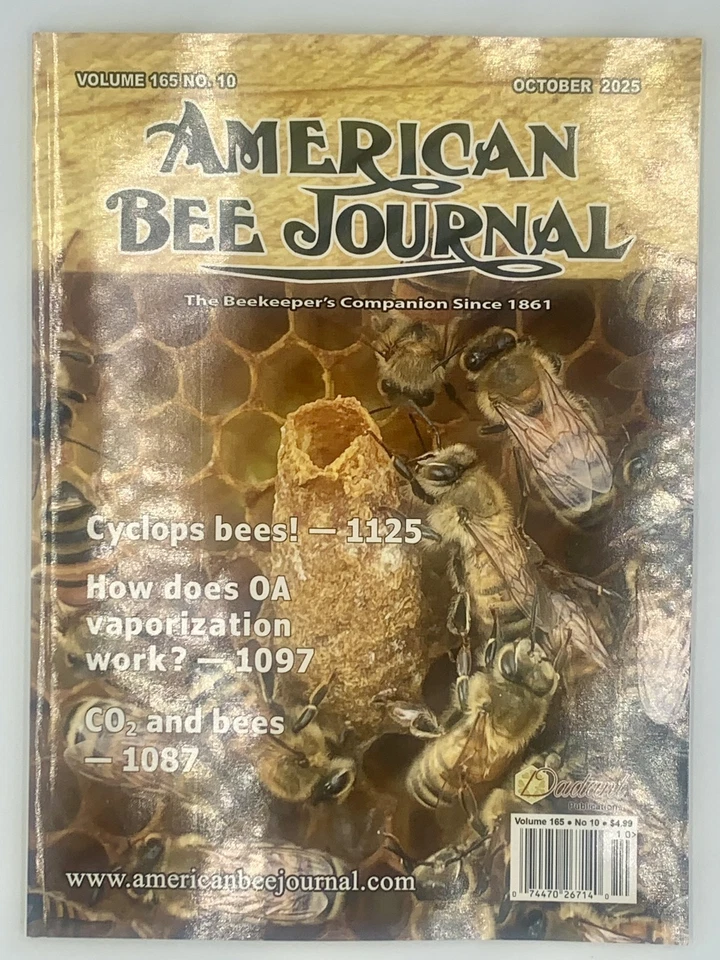 American Bee Journal Magazine October 2025 Beekeeping Cyclops Bees OA