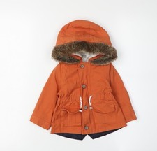 Mamas & Papas Parka Mantel Orange, 12 Monate, Unisex