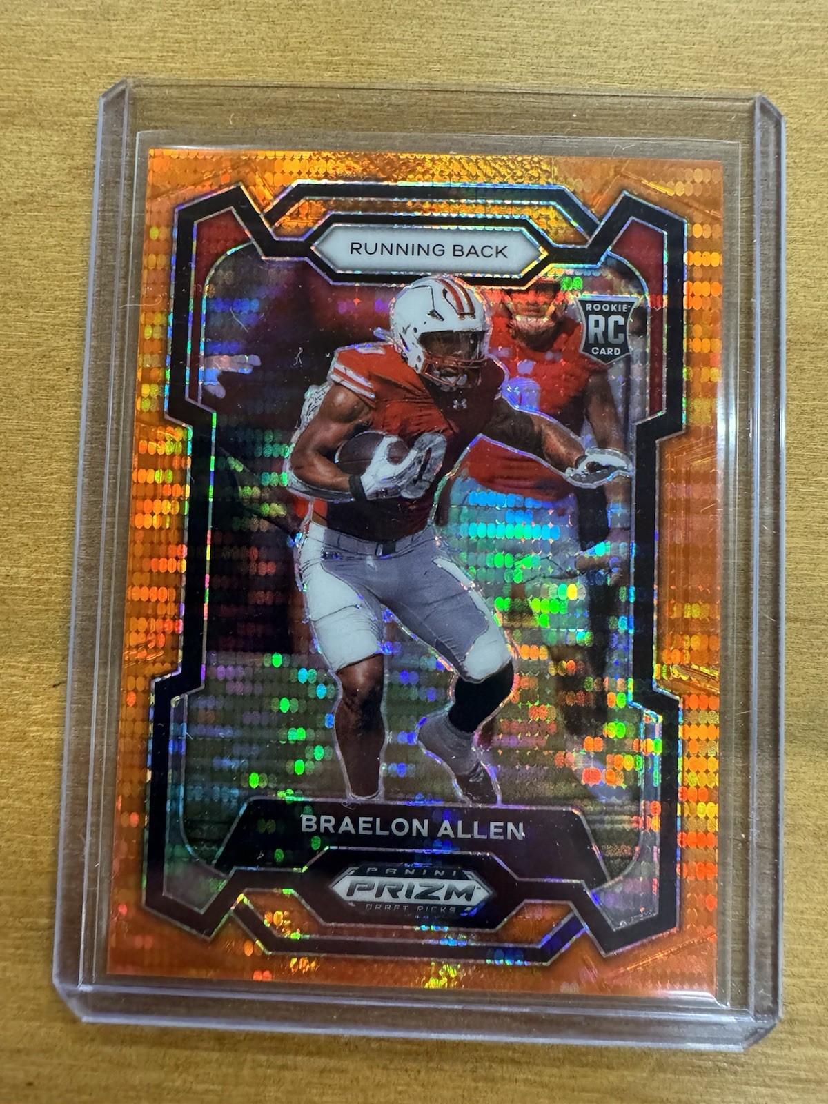 2024 Panini Prizm Draft Picks -Orange Pulsar Prizm #129 Braelon Allen /49 (RC)