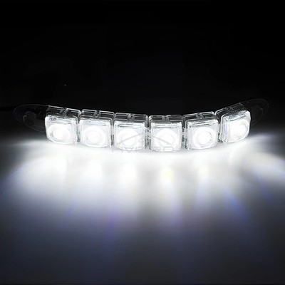 1Pcs White LED Daytime Running Driving DRL Light Flexible Strip Fog Lamp 12V