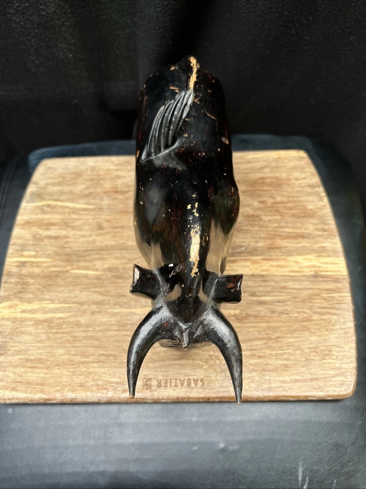 Antique Hand Carved Large Bull Great Patina In Great Condition Wooden Statue — 第 2/4 张图片