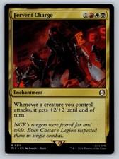 MTG Fallout Foil #215 Fervent Charge Rare Enchantment