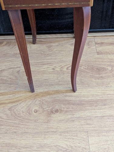 Mesa auxiliar musical italiana vintage de madera de marquetería con incrustaciones | Almacenamiento | Caja de costura - Imagen 19 de 24