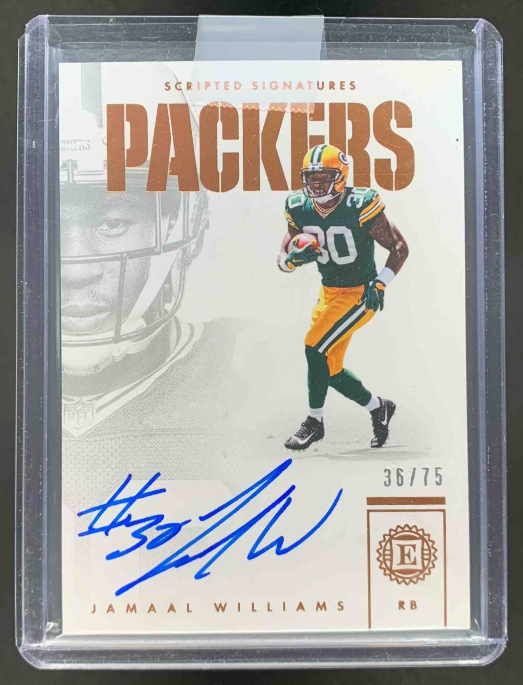 Jamaal Williams Panini Encased Scripted Signatures #SSJWS Base