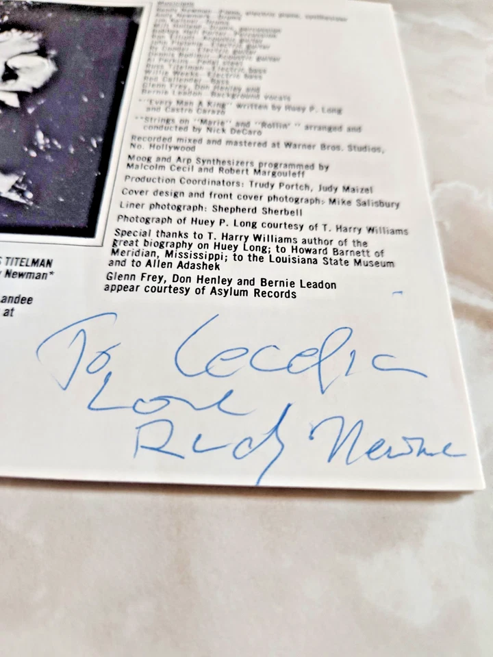 Autographed Randy Newman Good Old Boys signed CD Keswick Theater Nov/11/ 1992 - Imagem 3 de 4
