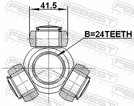 Fits FEBEST 2116-TC718TDCI CROSS FORD FOCUS CB4 2008- WDMO  ⭐UK Stock⭐