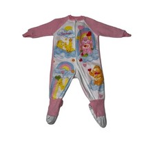 Vintage 80s Care Bears Footed Pajamas Pink One Piece Sleeper Suit Obion 2T USA
