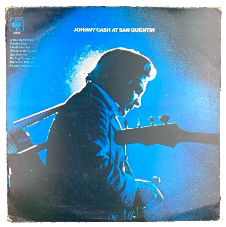 JOHNNY CASH At San Quentin LP Vinyl Record 1969 CBS 63629 UK Pressing Stereo NM