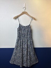 J Crew Womens Sleeveless Summer Sundress Blue Floral Pockets Lined A9347 Size 0