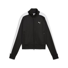 PUMA T7 Always On Short Full Zip Track Jacket Womens Black Casual Athletic Outer