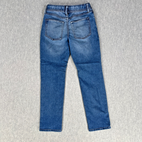 Gap Stretch Slim Jeans Boys L Blue Straight Leg Denim Elastic Drawstring 22Wx24L - Picture 6 of 14