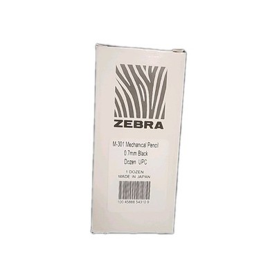 1 Dozen Zebra M-301 Mechanical Pencils 0.7mm Lead Metal Body