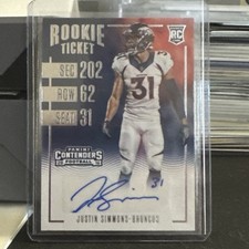 2016 Panini Contenders - Rookie Ticket Justin Simmons #231 (AU, RC)
