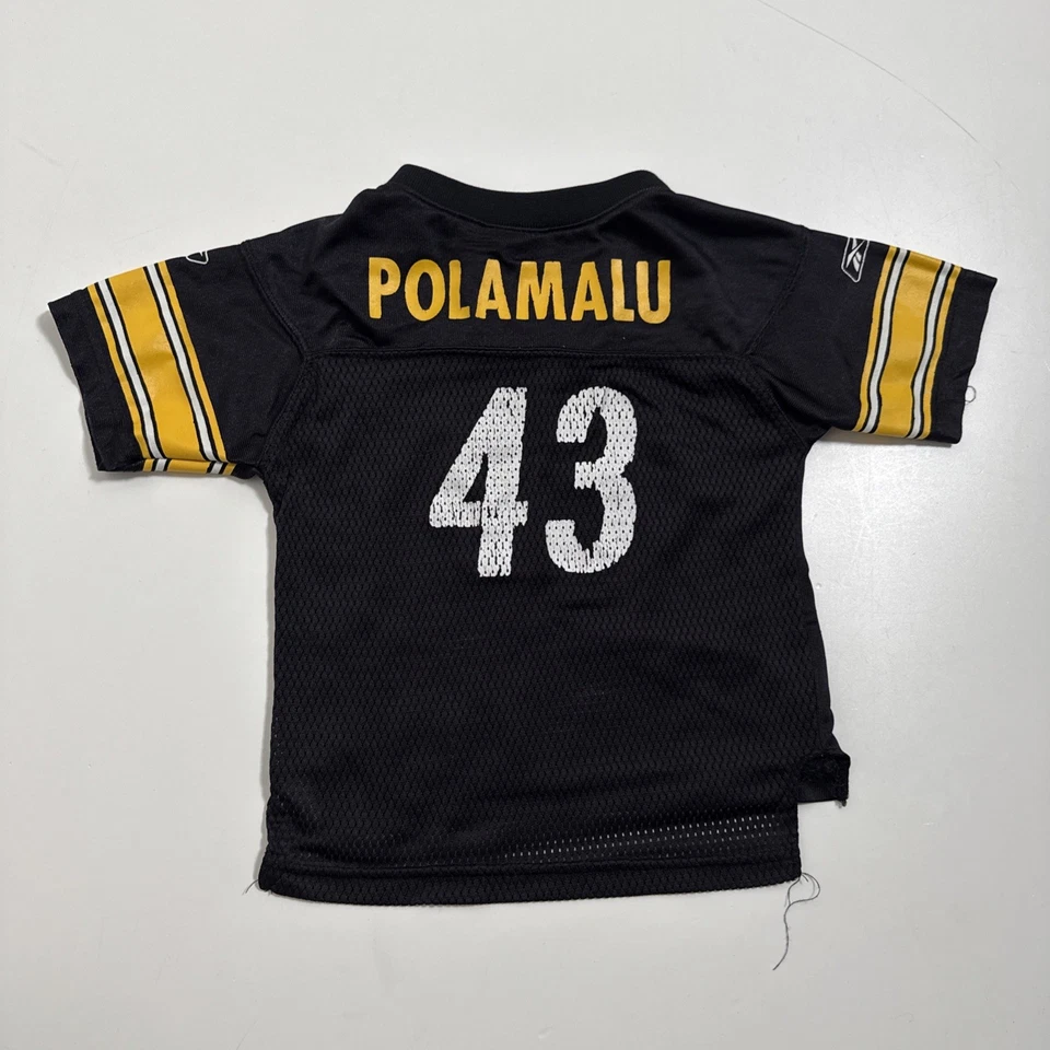 NFL Pittsburgh Steelers Troy Polamalu Jersey Infantil 24 Meses Negro Reebok NFL Foto 2 de 4