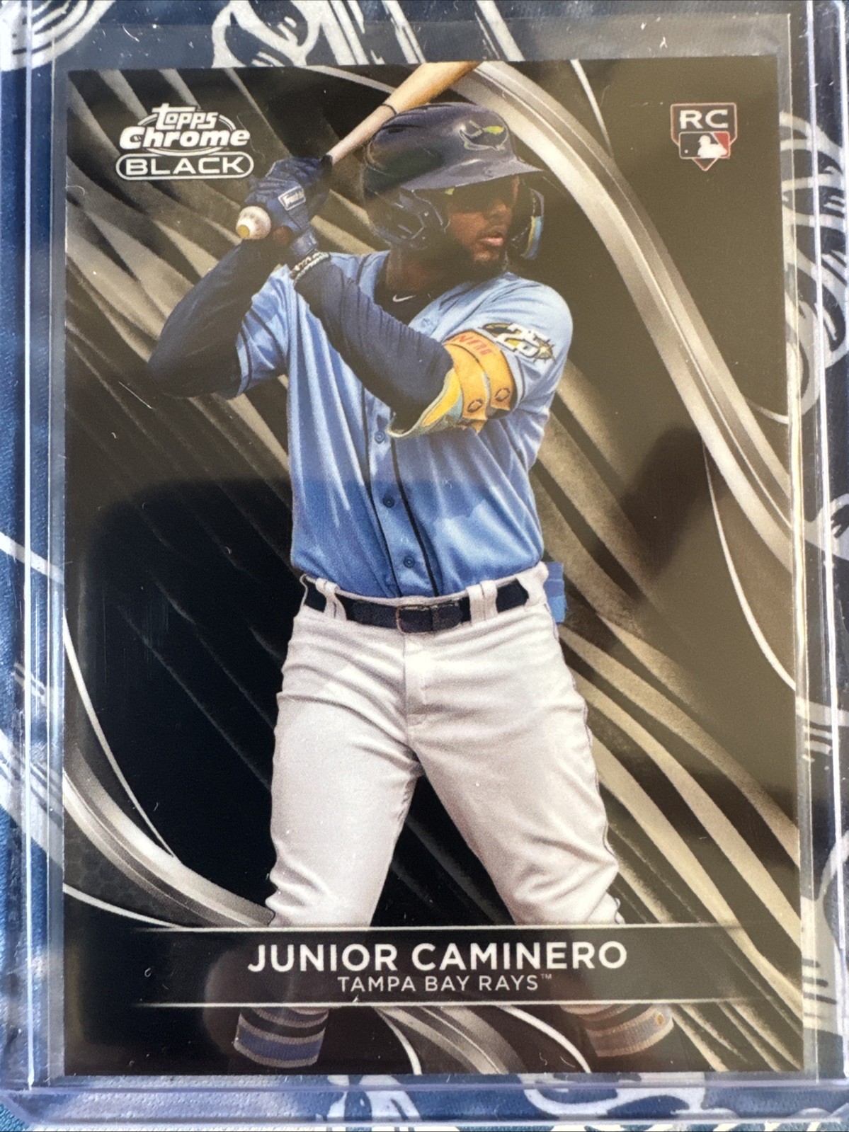 Junior Caminero RC 2024 Topps Chrome Black #78 Tampa Bay Rays Rookie