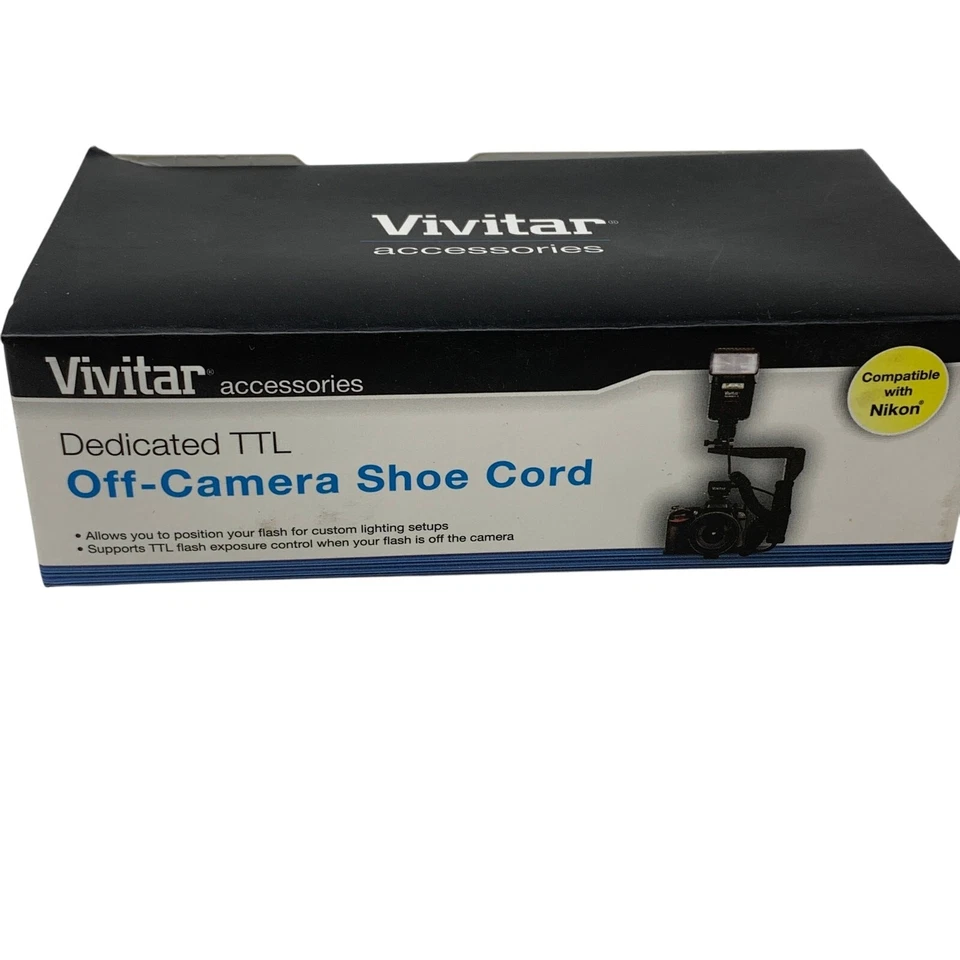 Vivitar Dedicated TTL Off Camera Shoe Cord + Wireless Shutter Release Nikon - Image 2 of 4