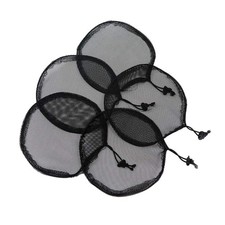 5 PCS Black Ponytail Hair Net Wig Cap Elastic Drawstring Base Round