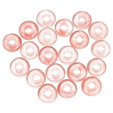 20pcs Natural Stone Beads 6x12mm Large Hole Craft Beads, Light Red