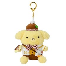 Sanrio Pompompurin Coordinate Collection Mascot Holder Plush Bag Charm 6.2"H