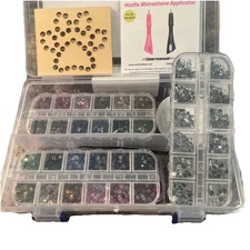 Hotfix Applicator Hot Fix Rhinestone Setter 5 Tips Crystal Tools Set Kit
