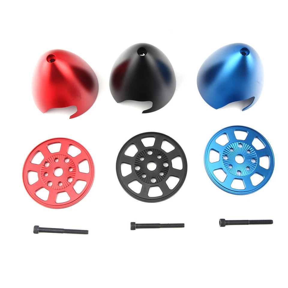 3" Anodized Drilled Airplane Spinner For DLE30/55 MLD35/70 DA50/EVO54 Red - Image 2 of 4