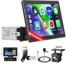 10.1" 1 DIN Car Stereo Radio Apple Carplay Android Auto Bluetooth FM USB AUX